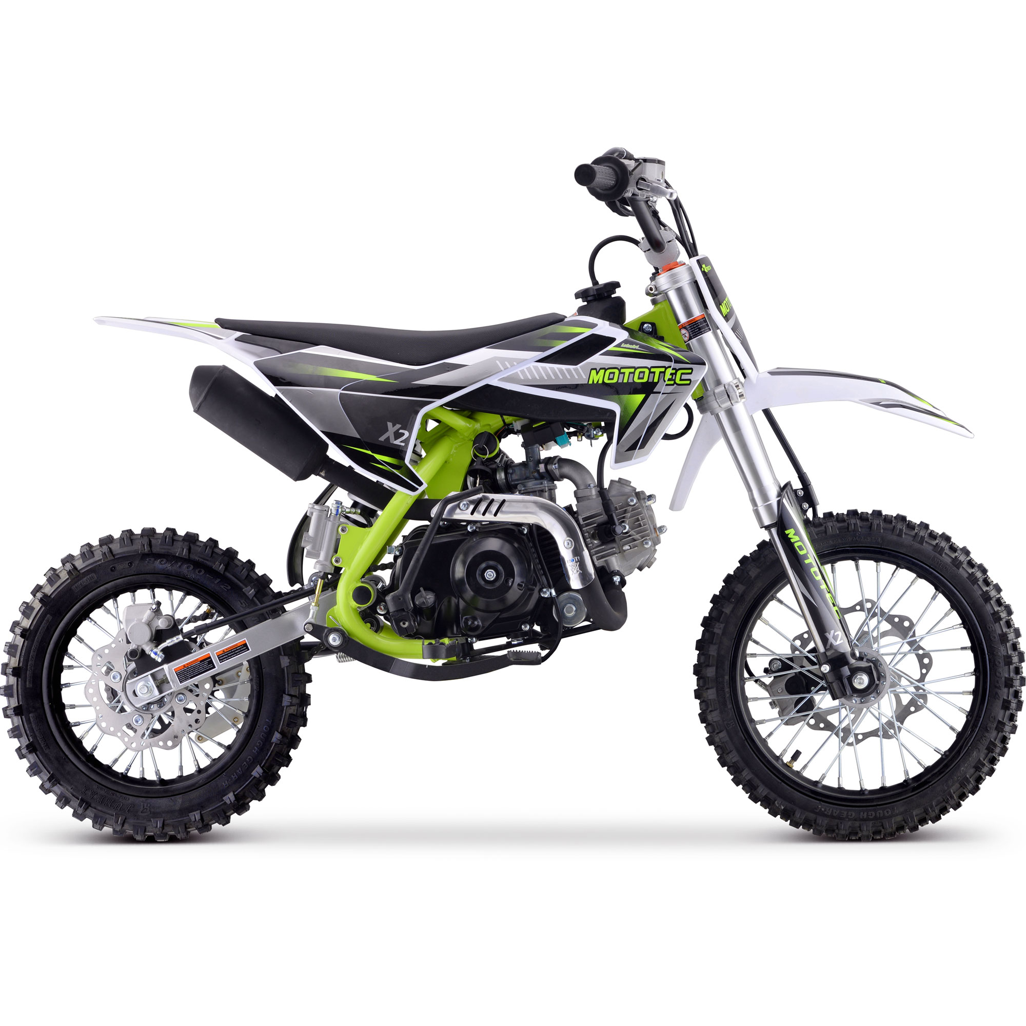 MT-DB-X2-110cc_Green_4 MotoTec X2 110cc 4-Stroke Gas Dirt Bike - Image 1